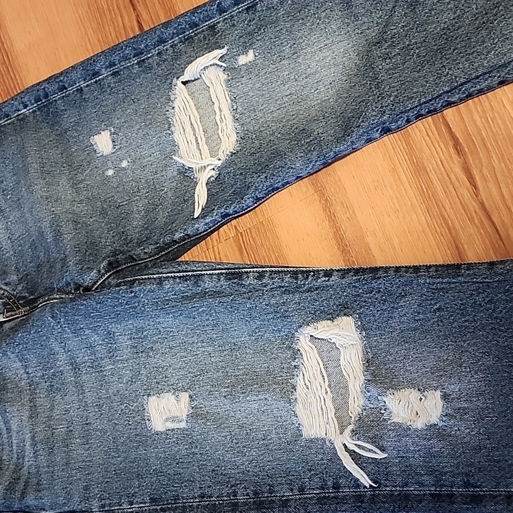 NWT! Levi's THE WEDGIE STRAIGHT  Indigo destructed vintage inspired denim - Picture 11 of 16